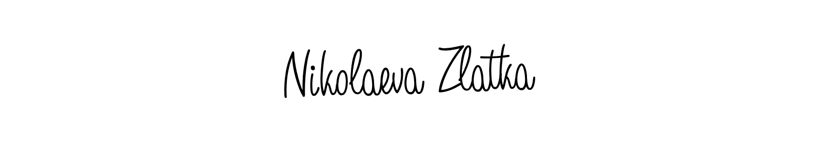 Also we have Nikolaeva Zlatka name is the best signature style. Create professional handwritten signature collection using Angelique-Rose-font-FFP autograph style. Nikolaeva Zlatka signature style 5 images and pictures png