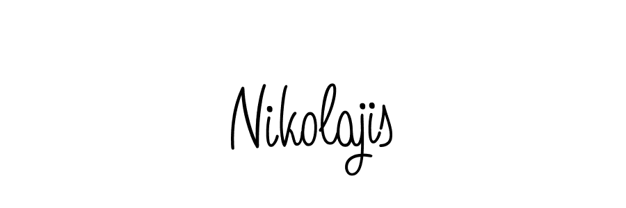 Make a beautiful signature design for name Nikolajis. With this signature (Angelique-Rose-font-FFP) style, you can create a handwritten signature for free. Nikolajis signature style 5 images and pictures png