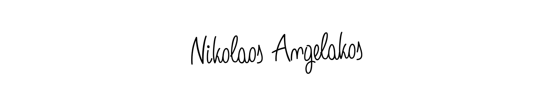 You should practise on your own different ways (Angelique-Rose-font-FFP) to write your name (Nikolaos Angelakos) in signature. don't let someone else do it for you. Nikolaos Angelakos signature style 5 images and pictures png