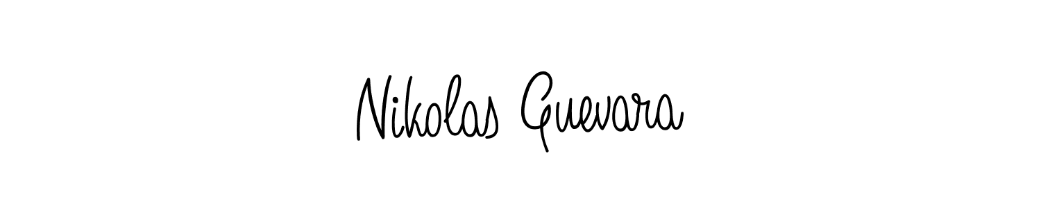 Design your own signature with our free online signature maker. With this signature software, you can create a handwritten (Angelique-Rose-font-FFP) signature for name Nikolas Guevara. Nikolas Guevara signature style 5 images and pictures png