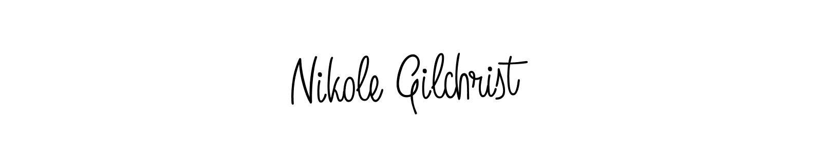 Check out images of Autograph of Nikole Gilchrist name. Actor Nikole Gilchrist Signature Style. Angelique-Rose-font-FFP is a professional sign style online. Nikole Gilchrist signature style 5 images and pictures png