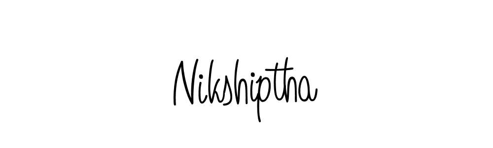 Make a beautiful signature design for name Nikshiptha. With this signature (Angelique-Rose-font-FFP) style, you can create a handwritten signature for free. Nikshiptha signature style 5 images and pictures png