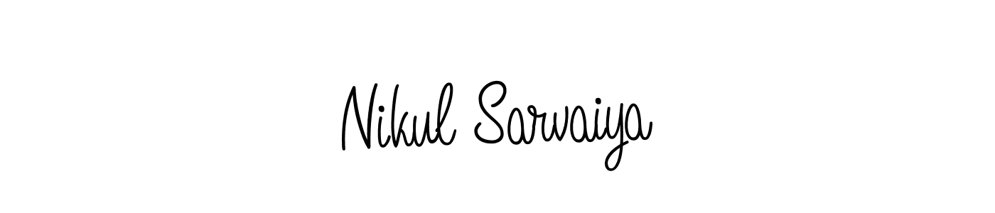It looks lik you need a new signature style for name Nikul Sarvaiya. Design unique handwritten (Angelique-Rose-font-FFP) signature with our free signature maker in just a few clicks. Nikul Sarvaiya signature style 5 images and pictures png