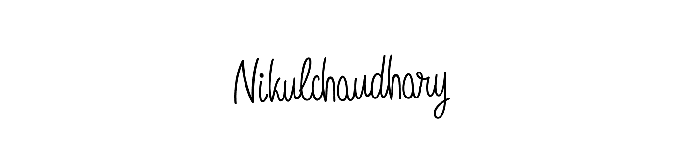 How to make Nikulchaudhary signature? Angelique-Rose-font-FFP is a professional autograph style. Create handwritten signature for Nikulchaudhary name. Nikulchaudhary signature style 5 images and pictures png