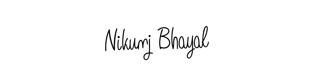 Use a signature maker to create a handwritten signature online. With this signature software, you can design (Angelique-Rose-font-FFP) your own signature for name Nikunj Bhayal. Nikunj Bhayal signature style 5 images and pictures png