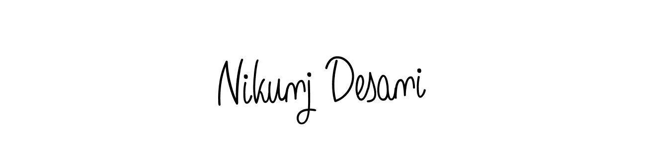 How to Draw Nikunj Desani signature style? Angelique-Rose-font-FFP is a latest design signature styles for name Nikunj Desani. Nikunj Desani signature style 5 images and pictures png