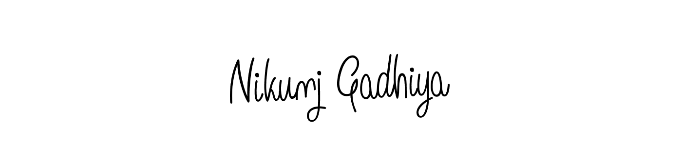 Angelique-Rose-font-FFP is a professional signature style that is perfect for those who want to add a touch of class to their signature. It is also a great choice for those who want to make their signature more unique. Get Nikunj Gadhiya name to fancy signature for free. Nikunj Gadhiya signature style 5 images and pictures png