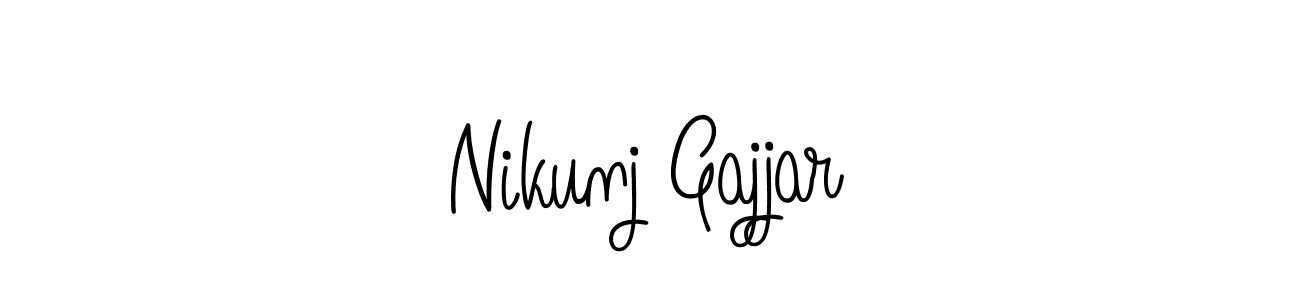 if you are searching for the best signature style for your name Nikunj Gajjar. so please give up your signature search. here we have designed multiple signature styles  using Angelique-Rose-font-FFP. Nikunj Gajjar signature style 5 images and pictures png