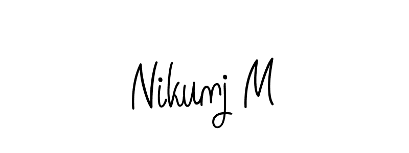 Create a beautiful signature design for name Nikunj M. With this signature (Angelique-Rose-font-FFP) fonts, you can make a handwritten signature for free. Nikunj M signature style 5 images and pictures png