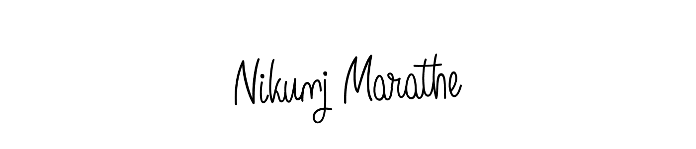 Nikunj Marathe stylish signature style. Best Handwritten Sign (Angelique-Rose-font-FFP) for my name. Handwritten Signature Collection Ideas for my name Nikunj Marathe. Nikunj Marathe signature style 5 images and pictures png