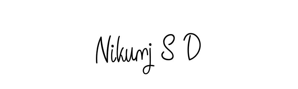 How to make Nikunj S D signature? Angelique-Rose-font-FFP is a professional autograph style. Create handwritten signature for Nikunj S D name. Nikunj S D signature style 5 images and pictures png