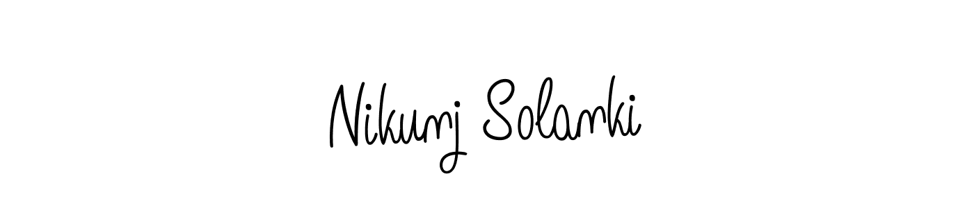 Create a beautiful signature design for name Nikunj Solanki. With this signature (Angelique-Rose-font-FFP) fonts, you can make a handwritten signature for free. Nikunj Solanki signature style 5 images and pictures png