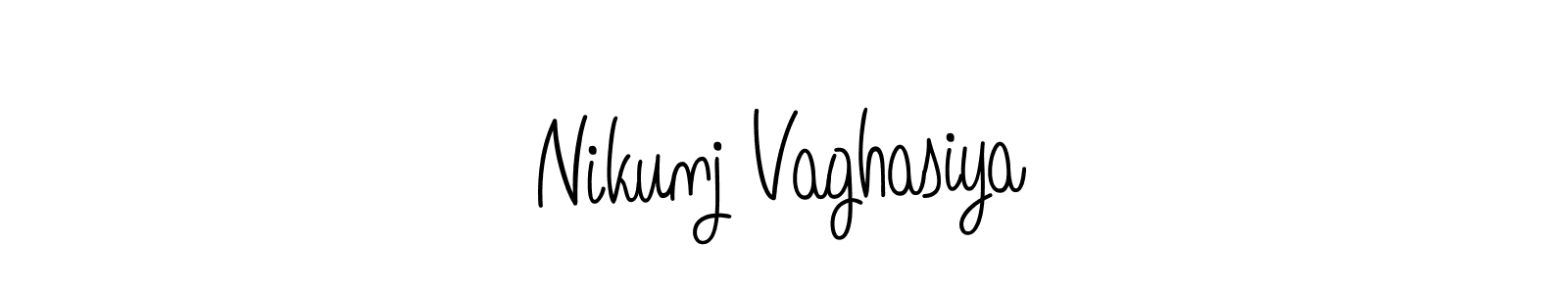 How to make Nikunj Vaghasiya signature? Angelique-Rose-font-FFP is a professional autograph style. Create handwritten signature for Nikunj Vaghasiya name. Nikunj Vaghasiya signature style 5 images and pictures png