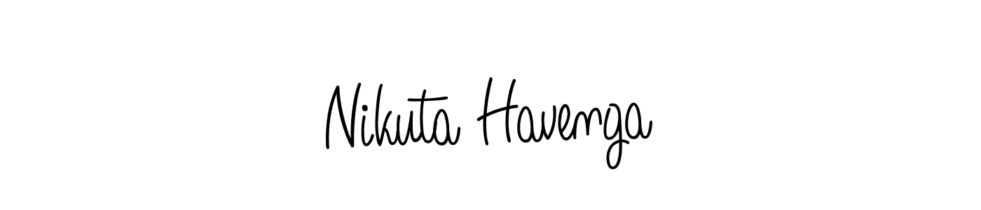 Make a beautiful signature design for name Nikuta Havenga. With this signature (Angelique-Rose-font-FFP) style, you can create a handwritten signature for free. Nikuta Havenga signature style 5 images and pictures png