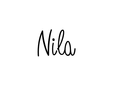 Use a signature maker to create a handwritten signature online. With this signature software, you can design (Angelique-Rose-font-FFP) your own signature for name Nila. Nila signature style 5 images and pictures png