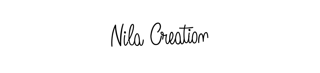 Nila Creation stylish signature style. Best Handwritten Sign (Angelique-Rose-font-FFP) for my name. Handwritten Signature Collection Ideas for my name Nila Creation. Nila Creation signature style 5 images and pictures png