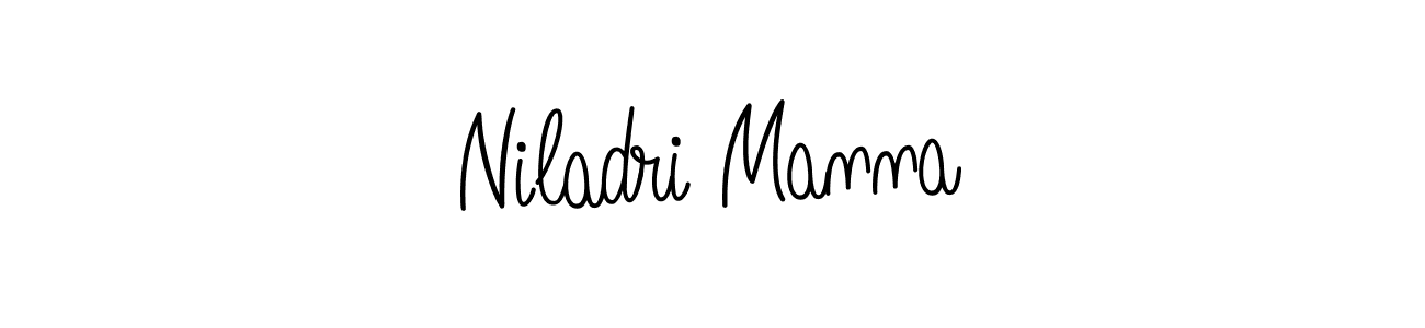 Make a beautiful signature design for name Niladri Manna. With this signature (Angelique-Rose-font-FFP) style, you can create a handwritten signature for free. Niladri Manna signature style 5 images and pictures png