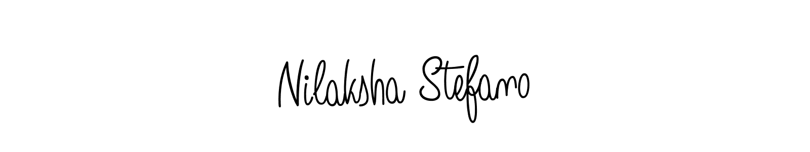 You should practise on your own different ways (Angelique-Rose-font-FFP) to write your name (Nilaksha Stefano) in signature. don't let someone else do it for you. Nilaksha Stefano signature style 5 images and pictures png