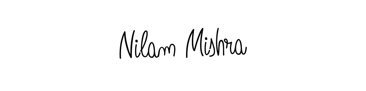 Nilam Mishra stylish signature style. Best Handwritten Sign (Angelique-Rose-font-FFP) for my name. Handwritten Signature Collection Ideas for my name Nilam Mishra. Nilam Mishra signature style 5 images and pictures png