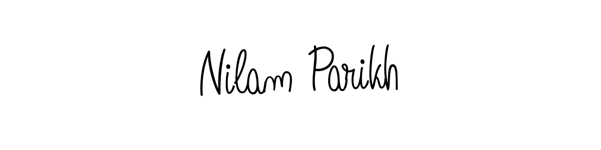 How to make Nilam Parikh signature? Angelique-Rose-font-FFP is a professional autograph style. Create handwritten signature for Nilam Parikh name. Nilam Parikh signature style 5 images and pictures png