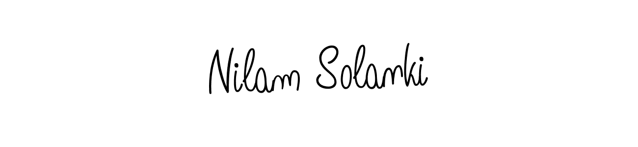 Design your own signature with our free online signature maker. With this signature software, you can create a handwritten (Angelique-Rose-font-FFP) signature for name Nilam Solanki. Nilam Solanki signature style 5 images and pictures png