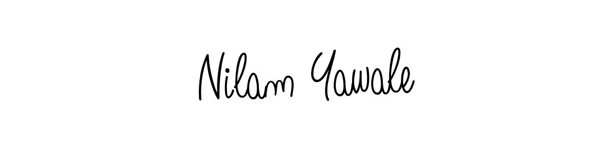 Use a signature maker to create a handwritten signature online. With this signature software, you can design (Angelique-Rose-font-FFP) your own signature for name Nilam Yawale. Nilam Yawale signature style 5 images and pictures png