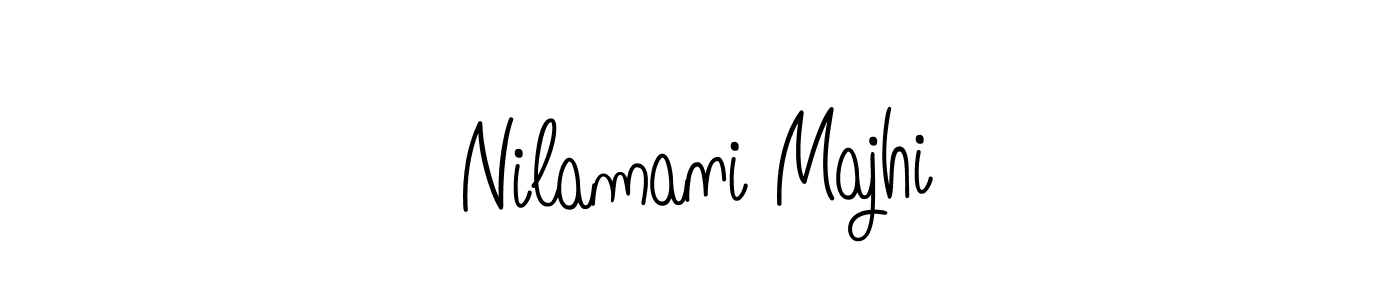 You should practise on your own different ways (Angelique-Rose-font-FFP) to write your name (Nilamani Majhi) in signature. don't let someone else do it for you. Nilamani Majhi signature style 5 images and pictures png
