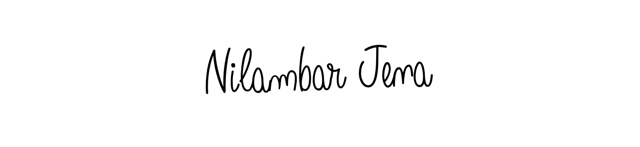 You should practise on your own different ways (Angelique-Rose-font-FFP) to write your name (Nilambar Jena) in signature. don't let someone else do it for you. Nilambar Jena signature style 5 images and pictures png