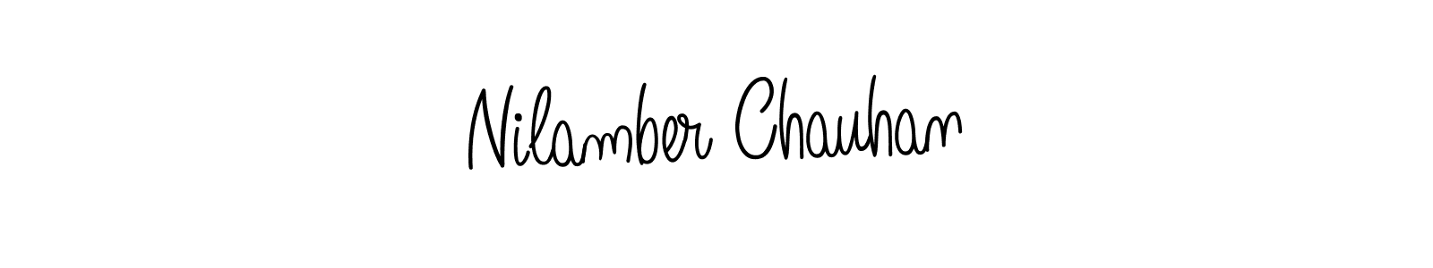 Design your own signature with our free online signature maker. With this signature software, you can create a handwritten (Angelique-Rose-font-FFP) signature for name Nilamber Chauhan. Nilamber Chauhan signature style 5 images and pictures png