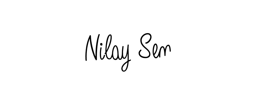 How to make Nilay Sen name signature. Use Angelique-Rose-font-FFP style for creating short signs online. This is the latest handwritten sign. Nilay Sen signature style 5 images and pictures png