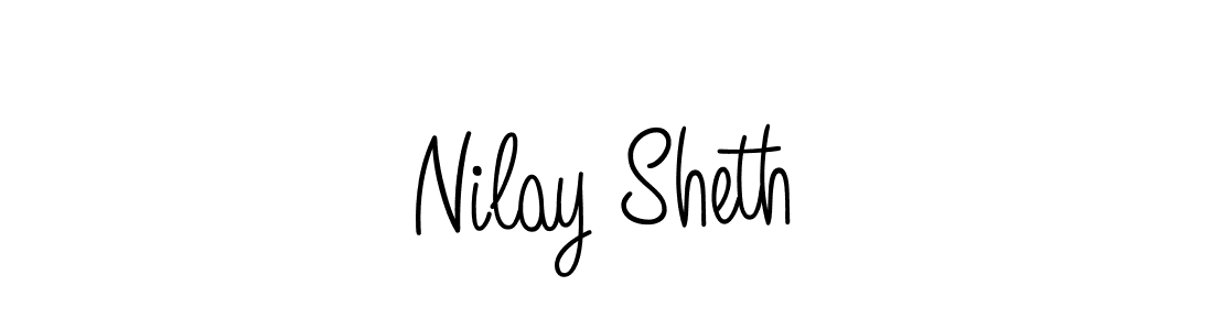 Use a signature maker to create a handwritten signature online. With this signature software, you can design (Angelique-Rose-font-FFP) your own signature for name Nilay Sheth. Nilay Sheth signature style 5 images and pictures png