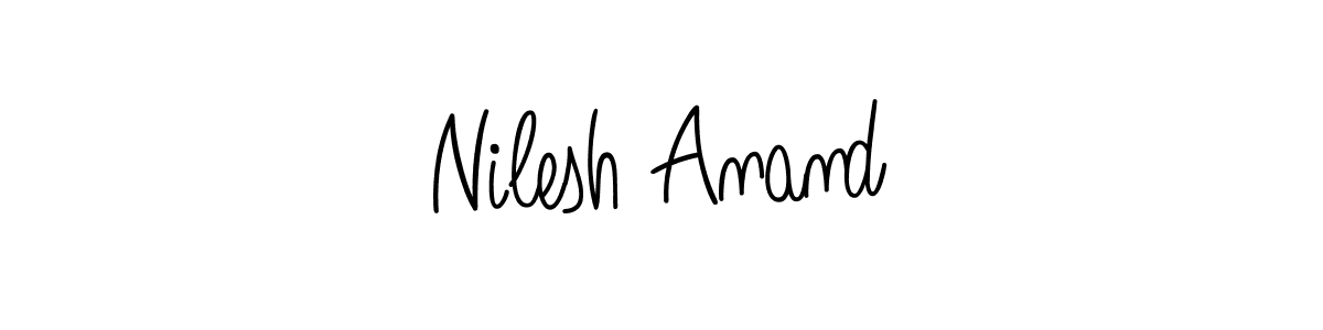 Create a beautiful signature design for name Nilesh Anand. With this signature (Angelique-Rose-font-FFP) fonts, you can make a handwritten signature for free. Nilesh Anand signature style 5 images and pictures png