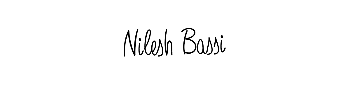 Design your own signature with our free online signature maker. With this signature software, you can create a handwritten (Angelique-Rose-font-FFP) signature for name Nilesh Bassi. Nilesh Bassi signature style 5 images and pictures png