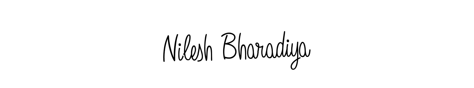 Nilesh Bharadiya stylish signature style. Best Handwritten Sign (Angelique-Rose-font-FFP) for my name. Handwritten Signature Collection Ideas for my name Nilesh Bharadiya. Nilesh Bharadiya signature style 5 images and pictures png