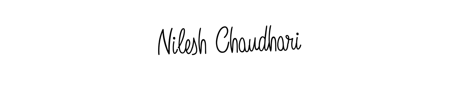 Make a beautiful signature design for name Nilesh Chaudhari. With this signature (Angelique-Rose-font-FFP) style, you can create a handwritten signature for free. Nilesh Chaudhari signature style 5 images and pictures png