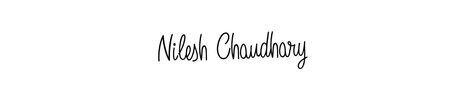 Create a beautiful signature design for name Nilesh Chaudhary. With this signature (Angelique-Rose-font-FFP) fonts, you can make a handwritten signature for free. Nilesh Chaudhary signature style 5 images and pictures png