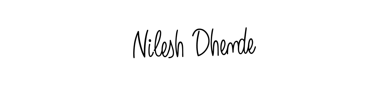 Design your own signature with our free online signature maker. With this signature software, you can create a handwritten (Angelique-Rose-font-FFP) signature for name Nilesh Dhende. Nilesh Dhende signature style 5 images and pictures png