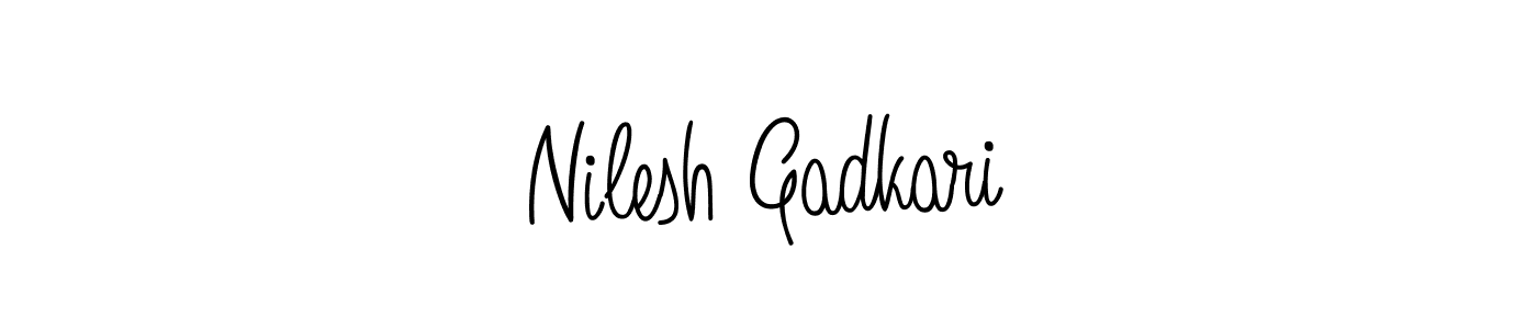 This is the best signature style for the Nilesh Gadkari name. Also you like these signature font (Angelique-Rose-font-FFP). Mix name signature. Nilesh Gadkari signature style 5 images and pictures png