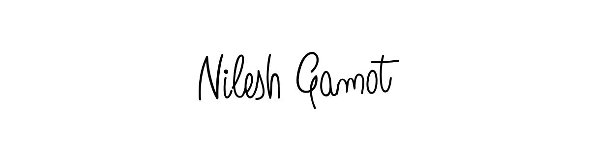 Similarly Angelique-Rose-font-FFP is the best handwritten signature design. Signature creator online .You can use it as an online autograph creator for name Nilesh Gamot. Nilesh Gamot signature style 5 images and pictures png