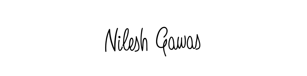 How to make Nilesh Gawas signature? Angelique-Rose-font-FFP is a professional autograph style. Create handwritten signature for Nilesh Gawas name. Nilesh Gawas signature style 5 images and pictures png
