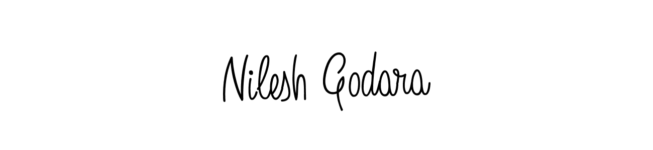 Create a beautiful signature design for name Nilesh Godara. With this signature (Angelique-Rose-font-FFP) fonts, you can make a handwritten signature for free. Nilesh Godara signature style 5 images and pictures png