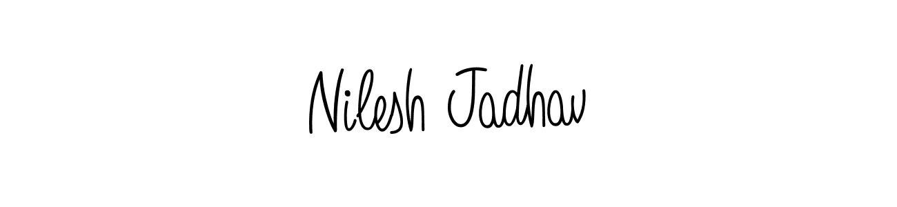 Angelique-Rose-font-FFP is a professional signature style that is perfect for those who want to add a touch of class to their signature. It is also a great choice for those who want to make their signature more unique. Get Nilesh Jadhav name to fancy signature for free. Nilesh Jadhav signature style 5 images and pictures png