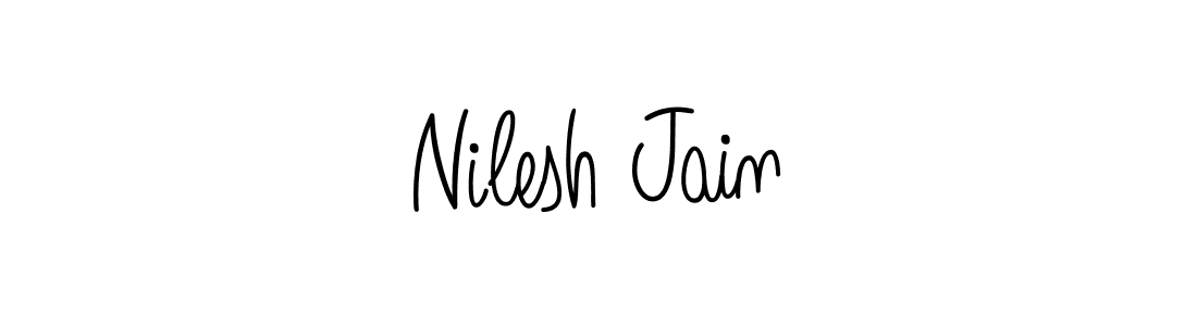 Create a beautiful signature design for name Nilesh Jain. With this signature (Angelique-Rose-font-FFP) fonts, you can make a handwritten signature for free. Nilesh Jain signature style 5 images and pictures png