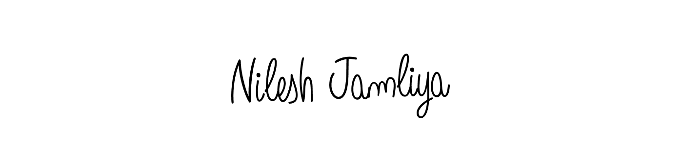 You can use this online signature creator to create a handwritten signature for the name Nilesh Jamliya. This is the best online autograph maker. Nilesh Jamliya signature style 5 images and pictures png