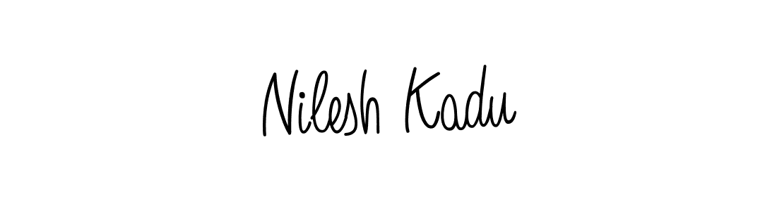 Nilesh Kadu stylish signature style. Best Handwritten Sign (Angelique-Rose-font-FFP) for my name. Handwritten Signature Collection Ideas for my name Nilesh Kadu. Nilesh Kadu signature style 5 images and pictures png