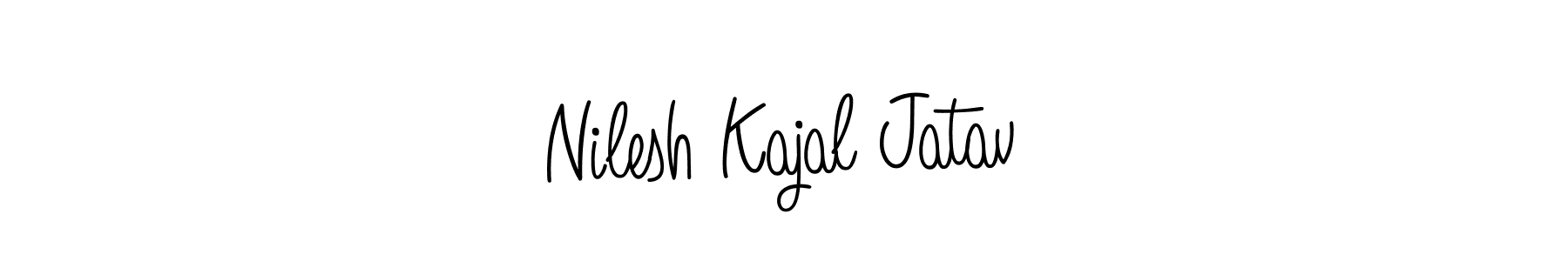 Create a beautiful signature design for name Nilesh Kajal Jatav. With this signature (Angelique-Rose-font-FFP) fonts, you can make a handwritten signature for free. Nilesh Kajal Jatav signature style 5 images and pictures png