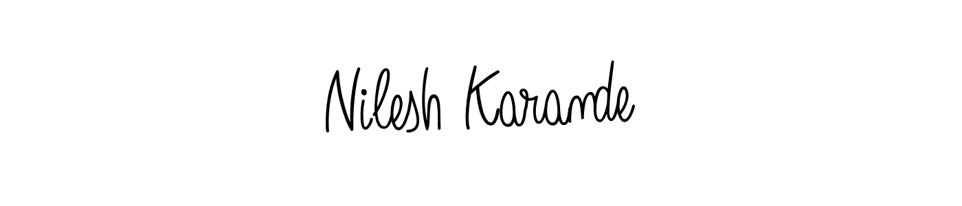 How to Draw Nilesh Karande signature style? Angelique-Rose-font-FFP is a latest design signature styles for name Nilesh Karande. Nilesh Karande signature style 5 images and pictures png
