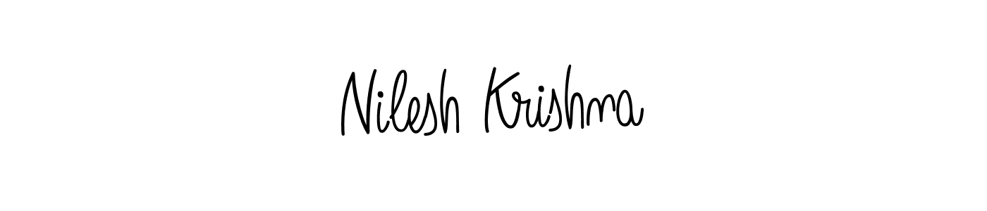 How to make Nilesh Krishna signature? Angelique-Rose-font-FFP is a professional autograph style. Create handwritten signature for Nilesh Krishna name. Nilesh Krishna signature style 5 images and pictures png