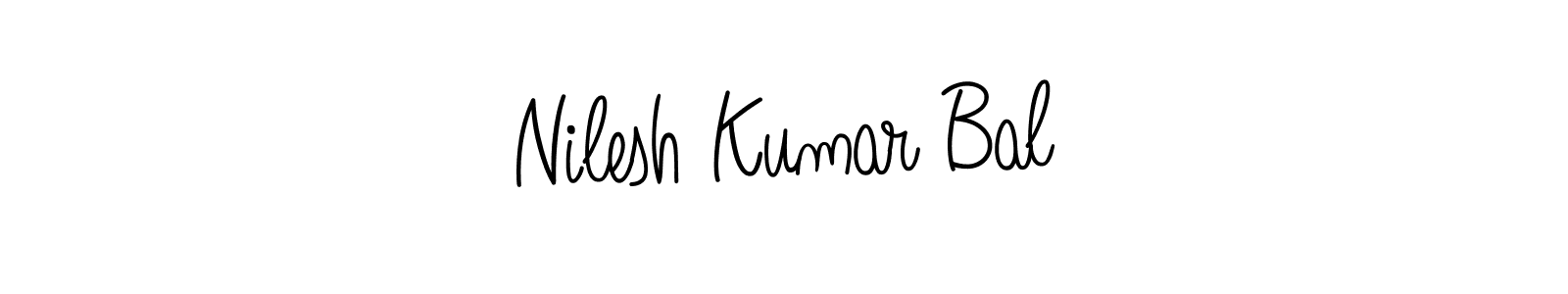 Create a beautiful signature design for name Nilesh Kumar Bal. With this signature (Angelique-Rose-font-FFP) fonts, you can make a handwritten signature for free. Nilesh Kumar Bal signature style 5 images and pictures png