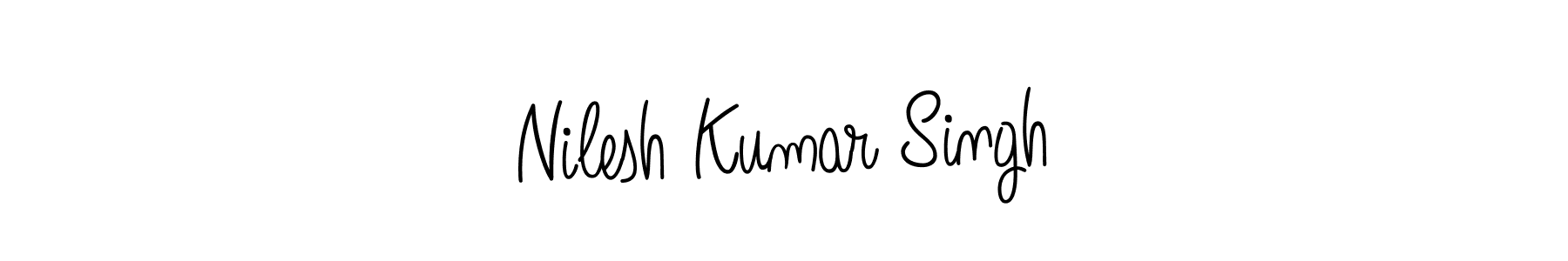 Use a signature maker to create a handwritten signature online. With this signature software, you can design (Angelique-Rose-font-FFP) your own signature for name Nilesh Kumar Singh. Nilesh Kumar Singh signature style 5 images and pictures png